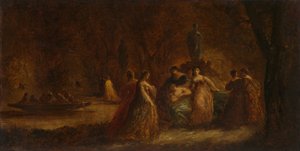 A Woodland Fête, c. 1853-1857 ou c. 1862 de Adolphe Joseph Thomas Monticelli