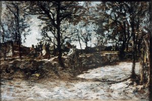 Panorama. Fontainebleau, século XIX. de Adolphe Joseph Thomas Monticelli