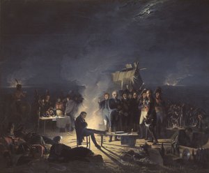 Acampamento de Napoleão no campo de batalha de Wagram na noite de 5 a 6 de julho de 1809, 1
