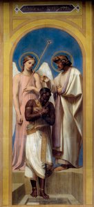 O batismo do Eunuco. Pintura de Adolphe Roger (1800 - 1880) de Adolphe Roger