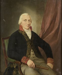 Retrato de Albertus Henricus Wiese, governador-geral das Índias Orientais Holandesas de Adriaan de Lelie (attributed to)