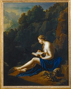 Santa Maria Madalena penitente, meditando na solidão ... de Adriaan van der Werff