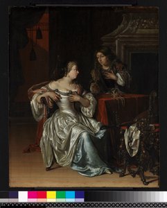 O servo de Tancred apresentando o coração de Guiscard em uma taça de ouro a Guismond, 1675 de Adriaan van der Werff