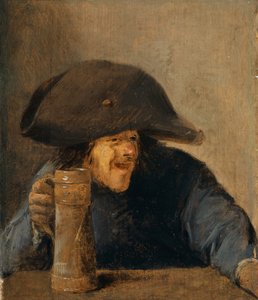 Camponês com Bicorne e Tankard , c.1630. de Adriaen Brouwer