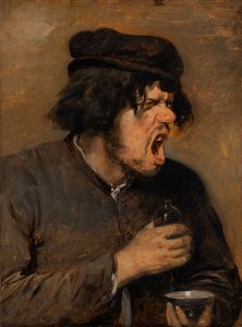 A Poção Amarga, c.1636-38 (óleo sobre carvalho) de Adriaen Brouwer