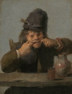 Juventude fazendo cara de Adriaen Brouwer