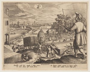 agosto, a partir de Doze Meses de Adriaen Collaert