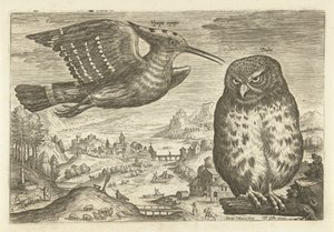 Algumas aves numa paisagem
Pássaros (título da série)
Avivm vivae (título da série) de Adriaen Collaert