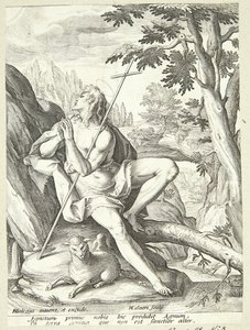 João Batista no deserto de Adriaen Collaert