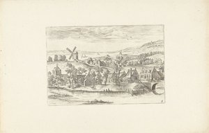Paisagem com um rio e um moinho de vento
Paisagens à volta de Antuérpia (título da série) de Adriaen Collaert