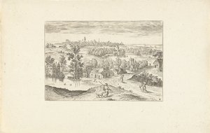 Paisagem com uma lagoa Paisagens ao redor de Antuérpia (título da série) de Adriaen Collaert