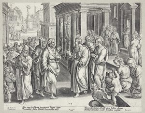 A cegueira de Elimas de Adriaen Collaert