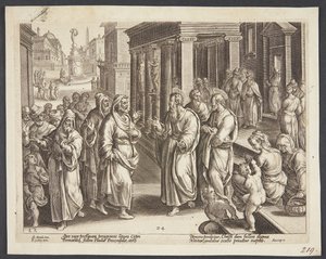 A cegueira de Elimas de Adriaen Collaert