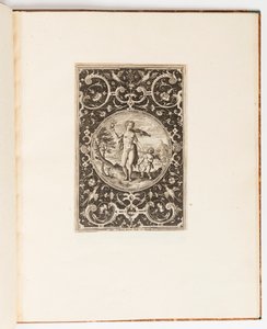 Vênus, placa de um conjunto de 6 desenhos ornamentais com o Julgamento de Paris de Adriaen Collaert