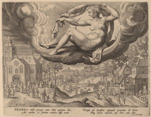 Tarde de Adriaen Collaert after Maarten de Vos