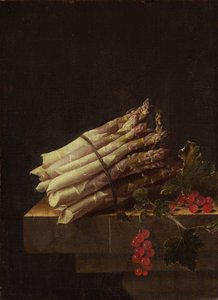 Natureza morta com espargos e groselhas, 1696.