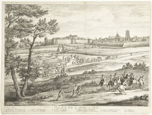 Vista de Bethune (página da esquerda)
Veuë de la Ville de Bethune en Artois (título sobre o objecto)