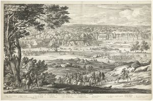 Vista do castelo de Fontainebleau (página da esquerda)
Veuë du Chasteau de Fontainebleau du costé du Jardin (título sobre o objecto)