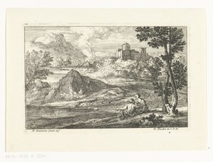 paisagem com castelo de Adriaen Frans Boudewyns