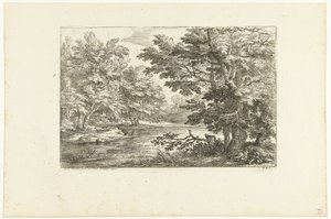 Paisagem com lago de Adriaen Frans Boudewyns