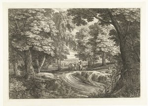 paisagem com carruagem de Adriaen Frans Boudewyns