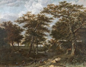 Paisagem com caçadores de Adriaen Hendricksz. Verboom