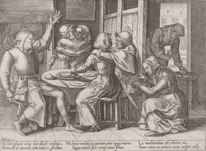 Companhia de bebidas com um bobo da corte de Adriaen Huybrechts (I)