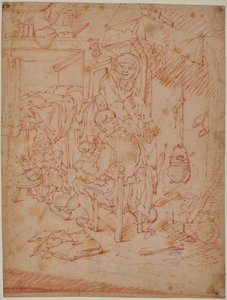 Interior holandês de Adriaen Jansz. van (attr. to) Ostade