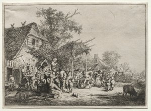 Festival sob a treliça. de Adriaen Jansz. van Ostade