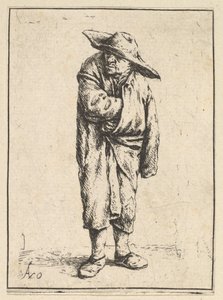 Camponês embrulhado em sua capa, 1610-85. de Adriaen Jansz. van Ostade