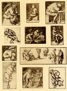 Esboços de canetas de cenas de taverna
