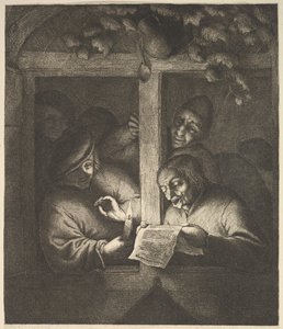 Cantores na janela, 1610-85. de Adriaen Jansz. van Ostade