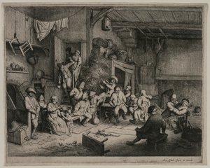 A Dança na Pousada, 1652. de Adriaen Jansz. van Ostade