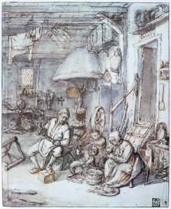 Os camponeses holandeses, século XVII. de Adriaen Jansz. van Ostade