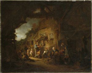 O velho violinista, 1641 de Adriaen Jansz. van Ostade