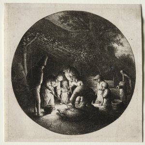 Os porquinhos. de Adriaen Jansz. van Ostade