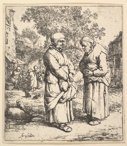 Duas fofocas, 1610-85. de Adriaen Jansz. van Ostade