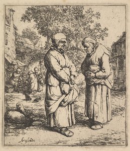 Duas fofocas, 1610-85. de Adriaen Jansz. van Ostade