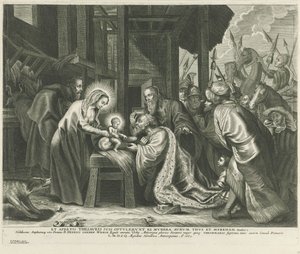 Adoração dos Reis de Adriaen Lommelin