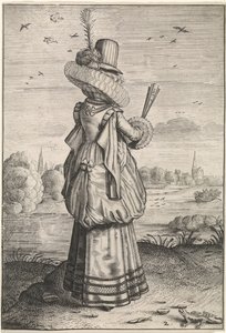 Habitus et cultus Matronarum Nobilu et Rusticarum (Vestuário e modos de vestir das nobres e das camponesas)
Senhora elegante com lagarto
Vestuário e modos de vestir das nobres holandesas e das camponesas (título da série)
Habitus et cultus Matronarum No de Adriaen Matham (possibly)