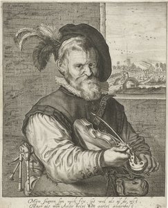 Violinista velho de Adriaen Matham