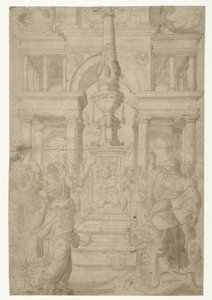 Salomão adora um ídolo de Adriaen Pietersz Crabeth