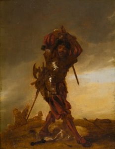 Um soldado suíço: A Mercenary, c.1609-62 (óleo no painel)