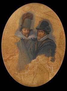 Retrato dos príncipes Maurice (1567-1625) e Frederick Henry (1584-1647) de Adriaen Pietersz van de Venne