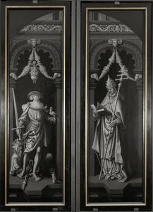 Tríptico de Saint Pancrazio, painéis fechados (óleo sobre madeira de Adriaen Ysenbrandt