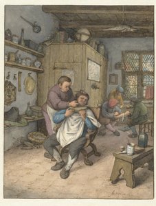 Uma barbearia
Barbearia de Adriaen van Ostade