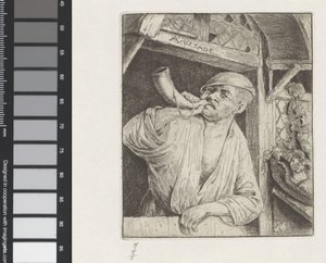 Baker sopra um chifre de Adriaen van Ostade