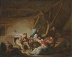 Interior camponês de Adriaen van Ostade
