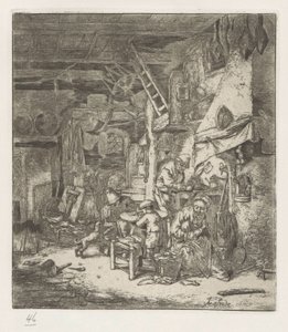 Família de agricultor no interior de Adriaen van Ostade