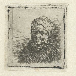 Busto de uma mulher camponesa sorridente de Adriaen van Ostade